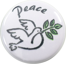 Friedenstaube Button weiss Friedenstaube Button weiss